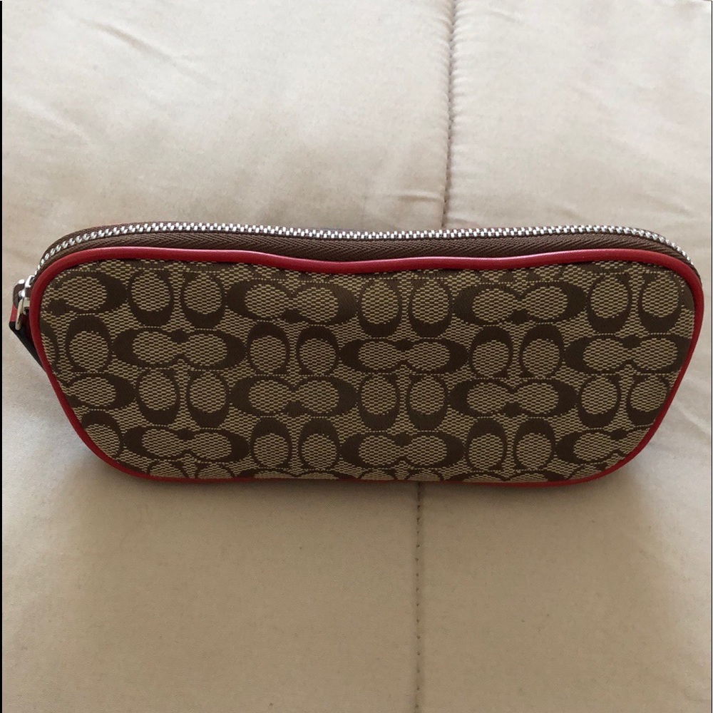 Coach Signature Jacquard Zippered Eyeglass Case